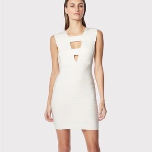 Herve Leger Deep V Strappy Icon Dress
